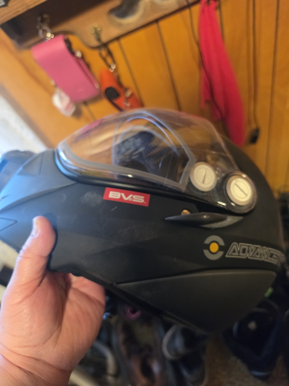 BVS Advanced Matte Black Full-Face Motorcycle Helmet
